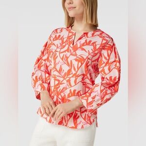 Marc Cain Abstract Floral Blouse Shirt Made In Europe